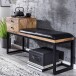 Sitzbank >WL6.483< in Mango / schwarz - 100x60x35 (BxHxT)