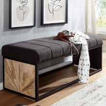 Sitzbank >WL6.487< in Mango / Schwarz - 105x40x40...