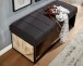Sitzbank >WL6.487< in Mango / Schwarz - 105x40x40 (BxHxT)