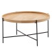 Couchtisch >WL6.493< in Eiche / schwarz, furniert / Metall - 40x78cm (HxD)