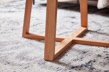 Couchtisch >WL6.494< in Eiche, Glas / Massivholz - 47x58cm (HxD)