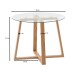 Couchtisch >WL6.494< in Eiche, Glas / Massivholz - 47x58cm (HxD)