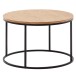 Couchtisch >WL6.511< in Eiche / schwarz, furniert / Metall - 45x70cm (HxD)
