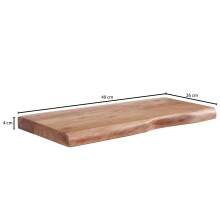 Wandboard >WL6.512< in Akazie, Massivholz - 40x4x26cm (BxHxT)