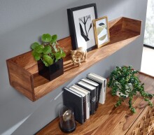 Wandboard >WL6.523< in Sheesham, Massivholz - 120x15x20cm (BxHxT)