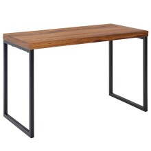 Schreibtisch >WL6.518< in Sheesham / schwarz - 117x77x59 (BxHxT)
