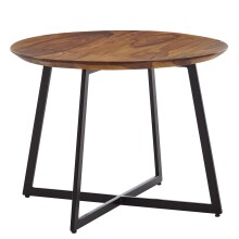 Couchtisch >WL6.526< in Sheesham, Massivholz / Edelstahl - 45x60cm (HxD)