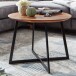 Couchtisch >WL6.526< in Sheesham, Massivholz / Edelstahl - 45x60cm (HxD)