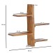 Wandregal >WL6.528< in Sheesham, Massivholz - 58x60x15cm (BxHxT)