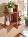 Wandregal >WL6.528< in Sheesham, Massivholz - 58x60x15cm (BxHxT)