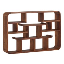 Wandregal >WL6.529< in Sheesham, Massivholz - 80x55x15cm (BxHxT)