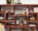 Wandregal >WL6.529< in Sheesham, Massivholz - 80x55x12cm (BxHxT)