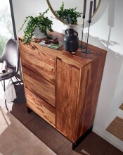 Schuhkommode >WL6.531< in Sheesham - 88x120x40 (BxHxT)