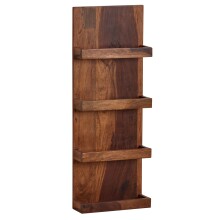 Wandregal >WL6.532< in Sheesham, Massivholz - 30x80x10cm (BxHxT)