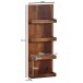 Wandregal >WL6.532< in Sheesham, Massivholz - 30x80x10cm (BxHxT)