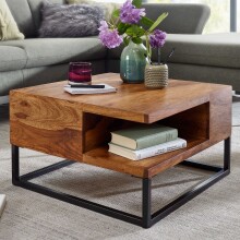 Couchtisch >WL6.535< in Sheesham, Massivholz /...