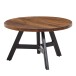 Couchtisch >WL6.536< in Sheesham / schwarz, Massivholz / Edelstahl - 35x60 (HxD)
