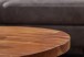 Couchtisch >WL6.537< in Sheesham / schwarz, Massivholz/ Edelstahl - 35x60 (HxD)
