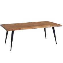 Couchtisch >WL6.543< in Sheesham / schwarz - 110x40x60 (BxHxT)