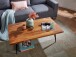 Couchtisch >WL6.543< in Sheesham / schwarz - 110x40x60 (BxHxT)