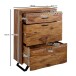 Kommode >WL6.546< in Sheesham / schwarz - 80x120x42 (BxHxT)