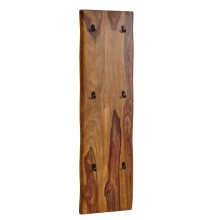 Garderobenpaneel >WL6.548< in Sheesham / schwarz - 40x140x7 (BxHxT)
