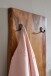 Garderobenpaneel >WL6.548< in Sheesham / schwarz - 40x140x7 (BxHxT)