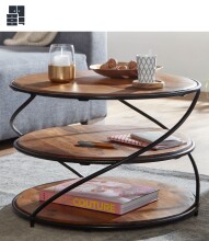 Couchtisch >WL6.550< in Sheesham / schwarz,...