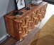Sideboard >WL6.562< in Sheesham / schwarz - 144x72x47 (BxHxT)
