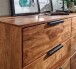 Sideboard >WL6.564< in Sheesham / schwarz - 117x80x42 (BxHxT)