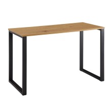 Schreibtisch >WL6.569< in Eiche Dekor, Holzwerkstoff - 120x76x60cm (BxHxT)