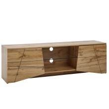 Lowboard >WL6.577< in Eiche Dekor, Holzwerkstoff - 160x50x40cm (BxHxT)
