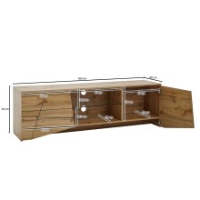 Lowboard >WL6.577< in Eiche Dekor, Holzwerkstoff - 160x50x40cm (BxHxT)
