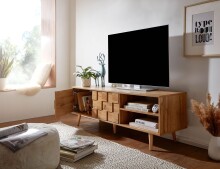 Lowboard >WL6.578< in Eiche Dekor, Holzwerkstoff - 160x51x40cm (BxHxT)