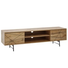 Lowboard >WL6.579< in Eiche Dekor, Holzwerkstoff - 160x45x40cm (BxHxT)