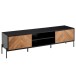 Lowboard >WL6.580< in Eiche Dekor / schwarz, Holzwerkstoff - 163x45x40cm (BxHxT)