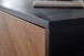 Lowboard >WL6.580< in Eiche Dekor / schwarz, Holzwerkstoff - 163x45x40cm (BxHxT)