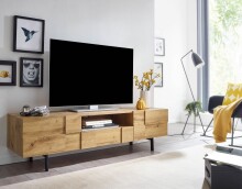 Lowboard >WL6.581< in Eiche Dekor, Holzwerkstoff - 160x45x43cm (BxHxT)