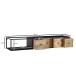 Lowboard >WL6.588< in Mango / Schwarz, Metall - 150x25x35cm (BxHxT)