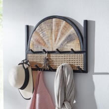Wandgarderobe >WL6.590< in Mango, Massivholz /...