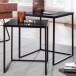 Satztisch >WL6.602< (2-teilig) in Schwarz, Metall - 40x45x40cm (BxHxT)