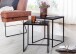 Satztisch >WL6.602< (2-teilig) in Schwarz, Metall - 40x45x40cm (BxHxT)