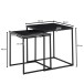 Satztisch >WL6.602< (2-teilig) in Schwarz, Metall - 40x45x40cm (BxHxT)