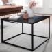 Couchtisch >WL6.603< in Schwarz, Metall - 60x40x60cm (BxHxT)