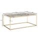 Couchtisch >WL6.606< in Marmor Optik Weiß / gold - 100x40x60 (BxHxT)