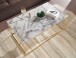 Couchtisch >WL6.606< in Marmor Optik Weiß / gold - 100x40x60 (BxHxT)