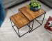 Satztisch >WL6.635< (2-teilig) in Mango / schwarz - 40x44x40 (BxHxT)