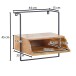 Nachttisch >WL6.638< hängend, Mango / schwarz, Massivholz & Metall - 44x45x35 (BxHxT)