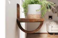 Wandboard >WL6.788< in Mango, Massivholz - 33x30cm (HxD)