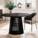 Esstisch >WL6.802< in Mango Schwarz, Massivholz - 77x12cm (HxT)